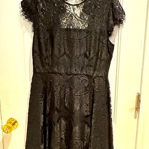 BB Dakota Black lace cocktail dress. Excellent condition.